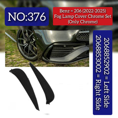 Fog Lamp Cover Chrome (Only Chrome) Left 2068852902 Right 2068853002 Compatible With Mercedes Benz  C CLASS W206 Tag No.376