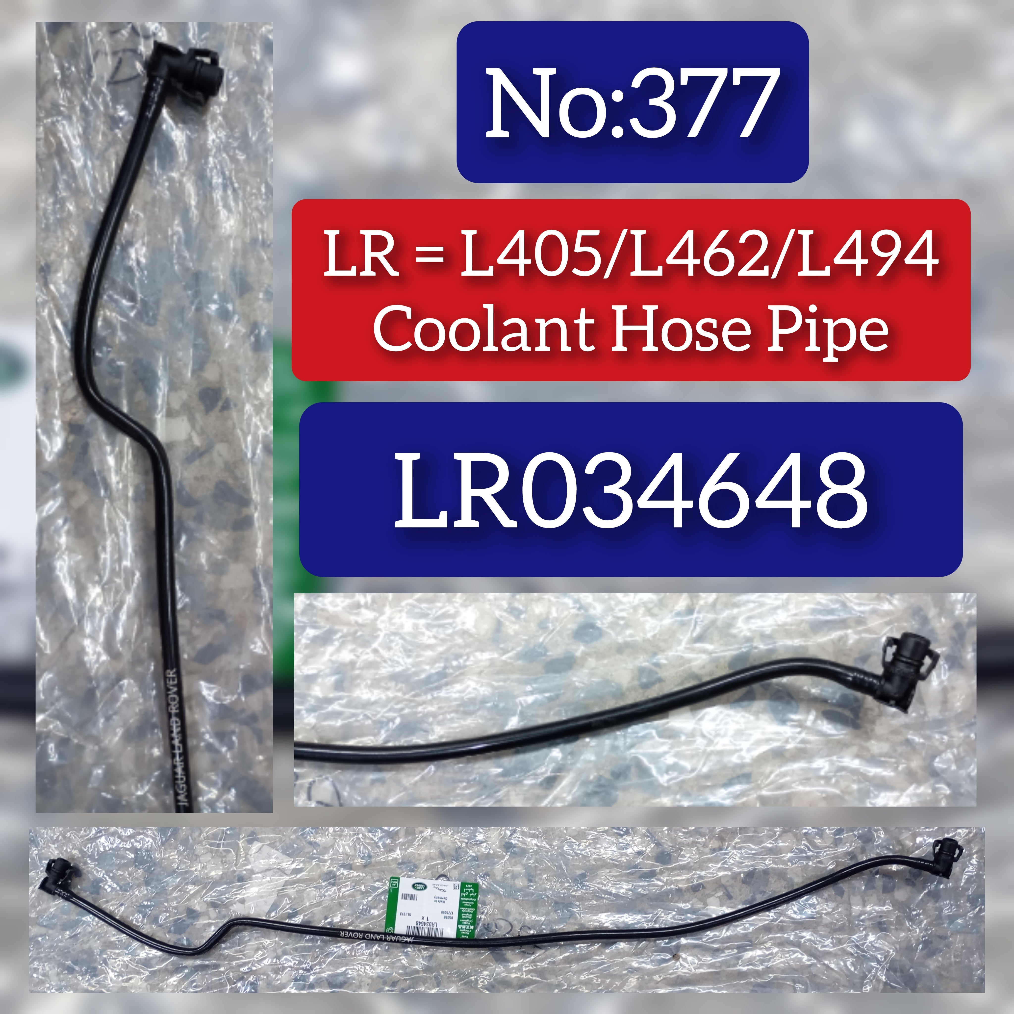 Radiator Water Hose Pipe LR034648  Compatible With LAND ROVER & DISCOVERY V (L462) & RANGE ROVER IV (L405) & RANGE ROVER SPORT II (L494)