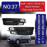 Fog Lamp Cover Fog Lamp Cover Left 4G0807681AN & Right 4G0807682AN 4GD807681A Compatible With AUDI A6 C7 2016-2018 Tag-FC-37