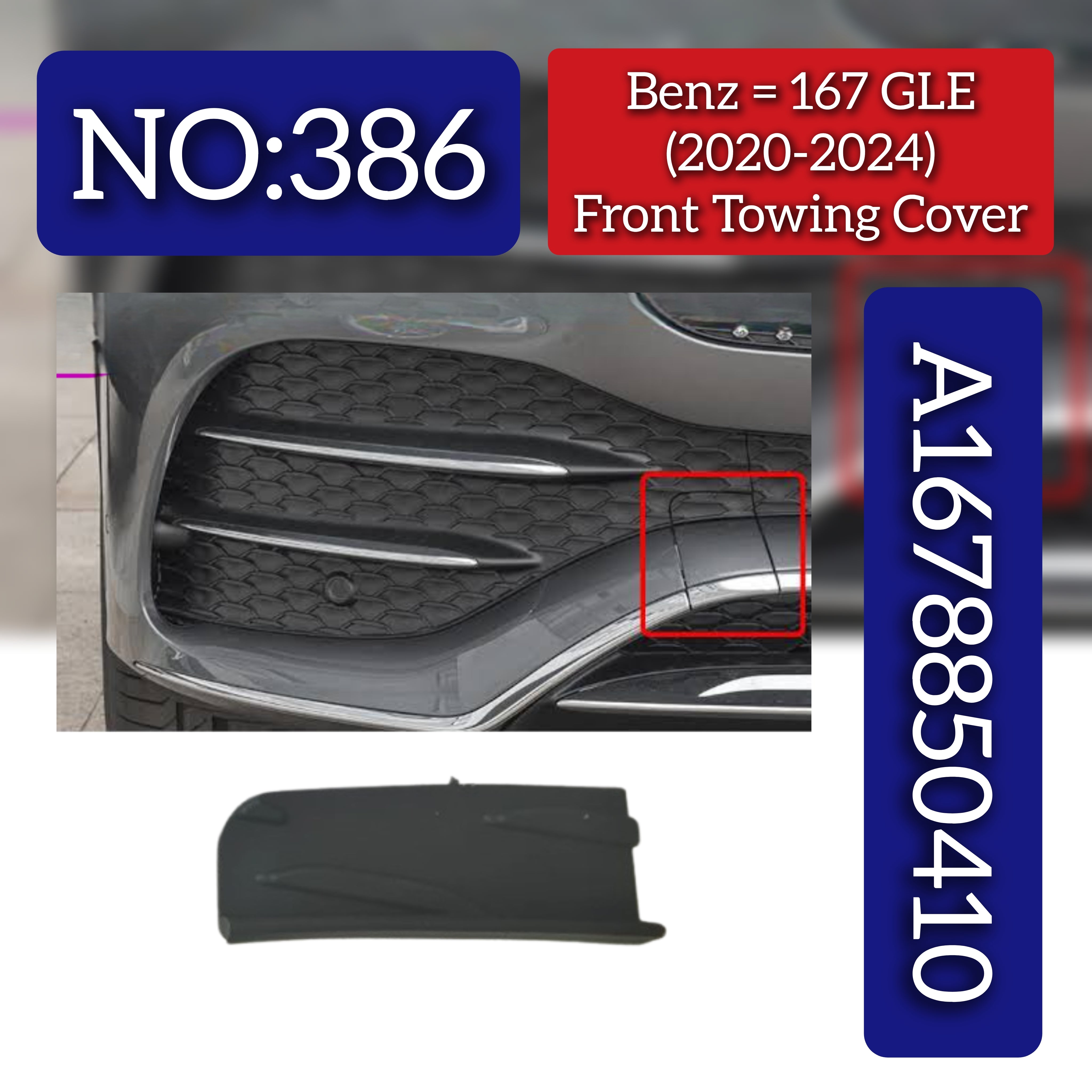 Front Towing Cover A1678850410 Compatible With Mercedes Benz  GLE W167 Tag No.386
