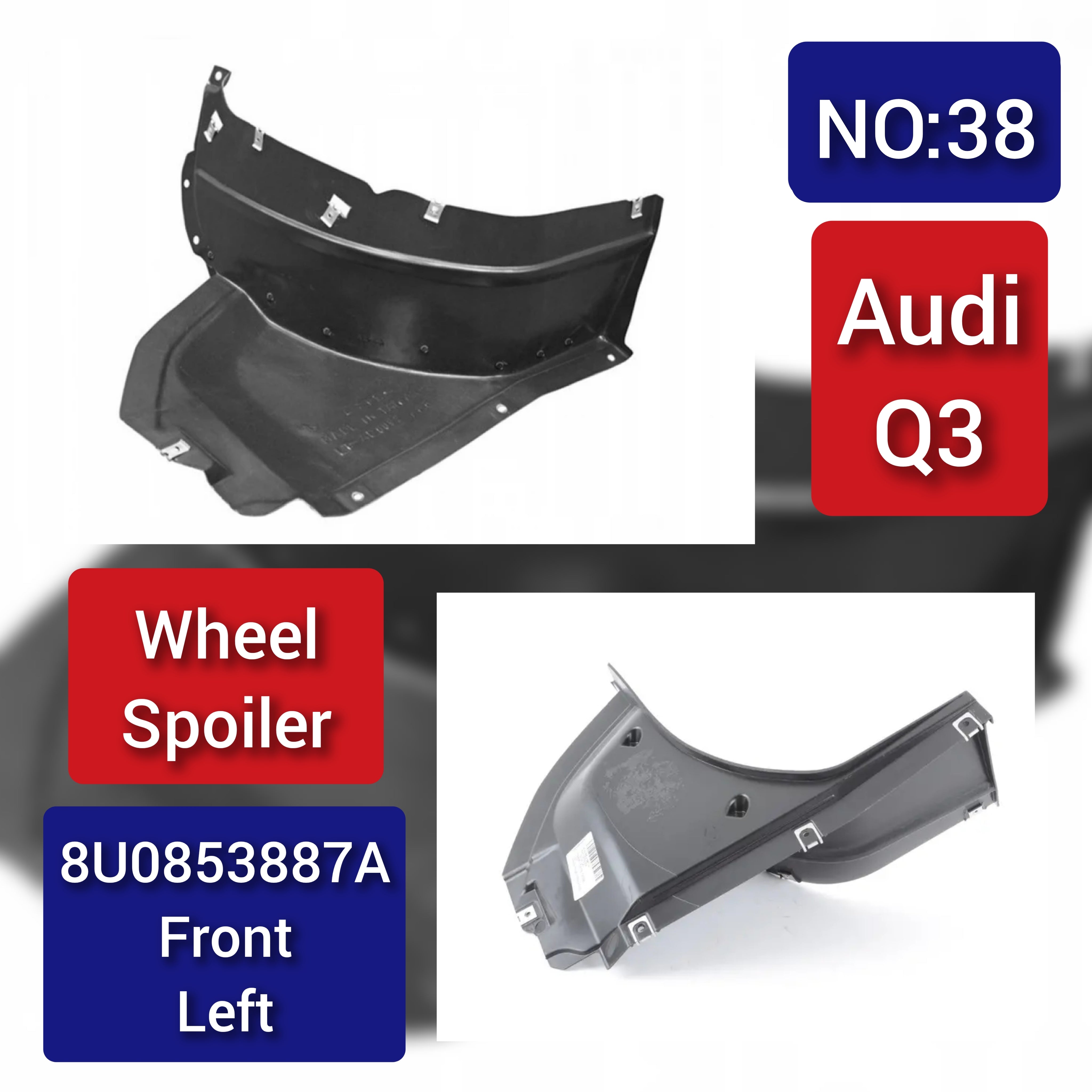 Front Left fender Liner 8U0853887A 8U0853887  Compatible With Audi Q3