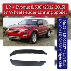 Front Wheel Fender Linning Spoiler Left LR026537 Compatible With Land Rover Range Rover Evoque - L538 (2012-2015) Tag No.39