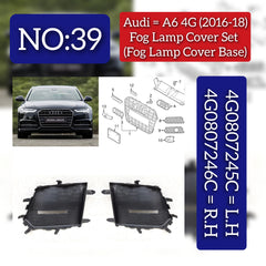 Fog Lamp Cover Right 4G0807246C & Left 4G0807245C Compatible With AUDI A6 4G (2016-18) Tag-39 (2016-18)