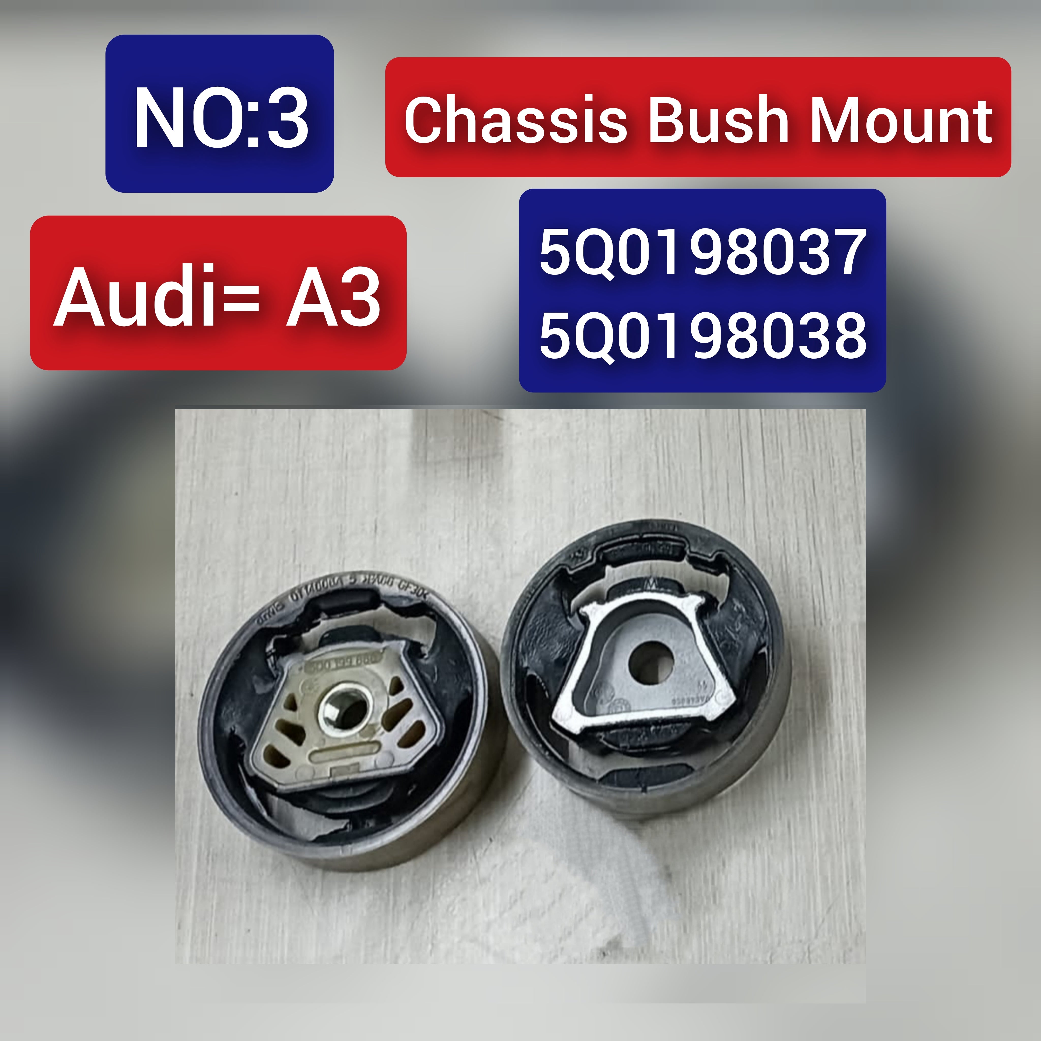 Engine Subframe Mounting Holder 5Q0198037 & 5Q0198038 Compatible With AUDI A3 Limousine (8VS, 8VM) | A3 / S3 & SKODA OCTAVIA III (5E3, NL3, NR3) Tag no.3