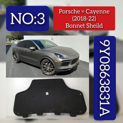 FRONT BONNET HOOD SOUND INSULATION 9Y0863831A Compatible With Porsche Cayenne 2018 Tag No.3