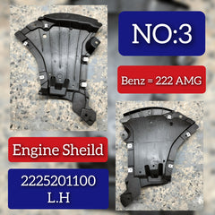 Front Left Bumper Under Cover 2225201100 Compatible With MERCEDES-BENZ S-CLASS W222 Tag No.3