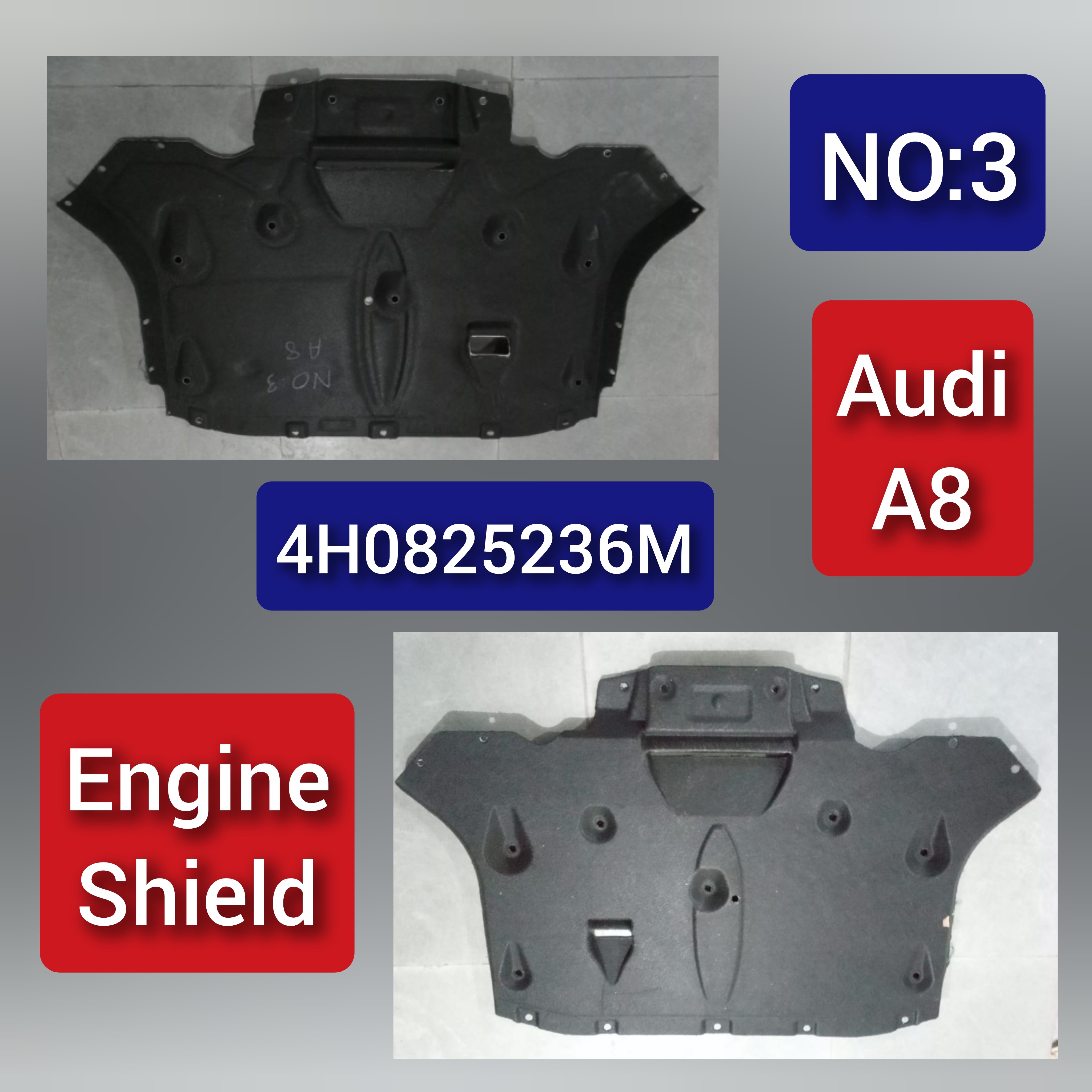 Engine Splash Shield Guard 4H0825236M Compatible With AUDI A8 Tag No.3