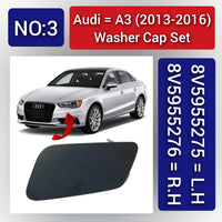 Washer Cap Set. 8V5955276 = R.H, 8V5955275 = L.H.Compatible With Audi A3 (2013-2016) Tag 3