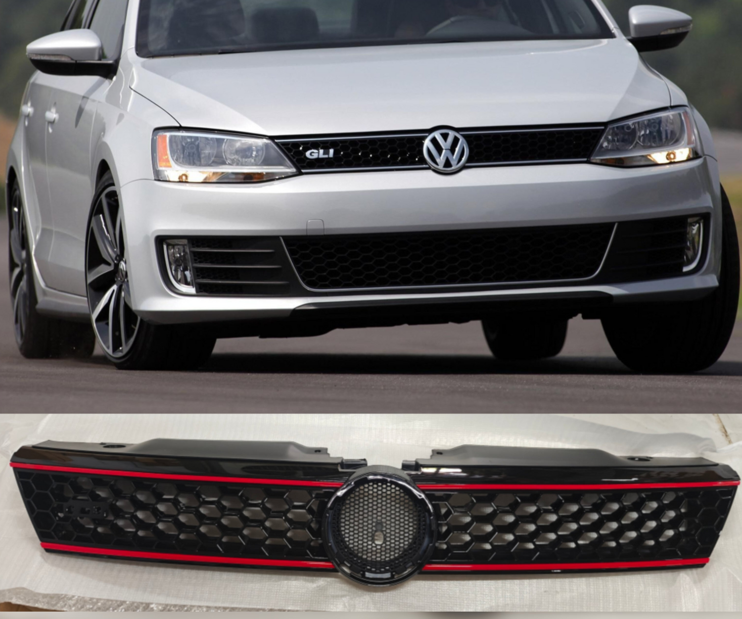 Front Bumper Show Grill 5C6853653A Compatible With Volkswagen For JETTA Tag No.3