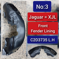Front Fender Liner  C2D3735 Compatible With Jaguar XJL