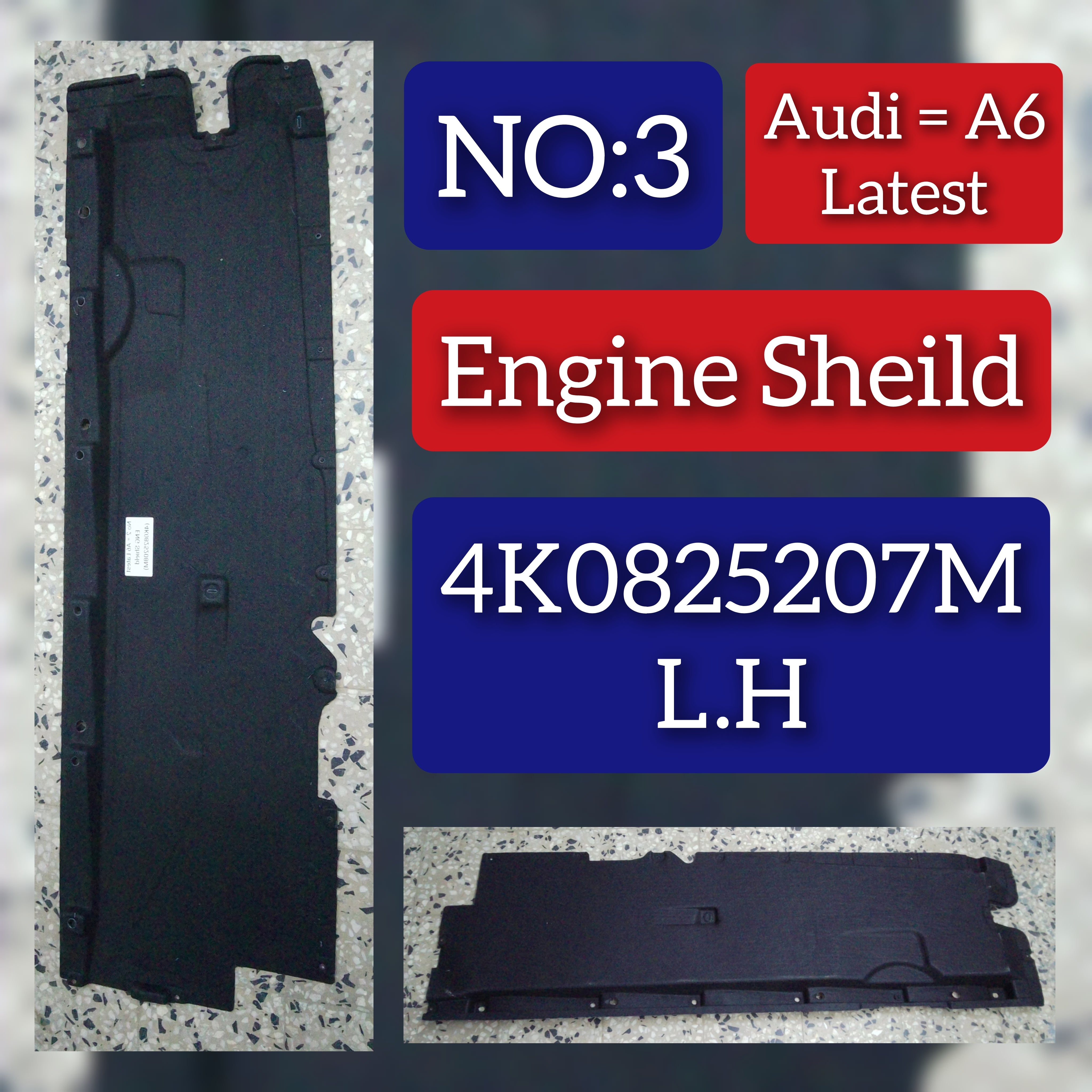 Floor Pan Splash Shield Front Left 4K0825207M Compatible With Audi A6 4K Tag No.3