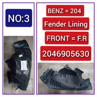 Front Right Fender Liner 2046905630  2046900230 2046905630  2046900230  A2046900230  2046905630 A2046905630 A2046900230  Compatible With MERCEDES-BENZ C-CLASS W204 Tag-FEM-03