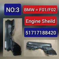 ENGINE SOUND INSULATION SPLASH WALL 51717188420 Compatible with BMW 7 Series F01 F02 Tag No.3