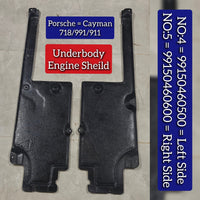 Underbody Shield Set Left 99150460500 & Right 99150460600 Compatible With Porsche Cayman 718 (2017-2025) Tag No.4/5