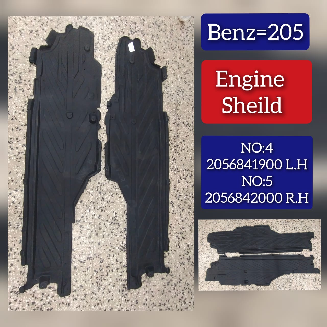 RIGHT UNDER BODY SPLASH SHIELD 2056842000 Compatible With MERCEDES-BENZ C-CLASS W205 Tag No.5