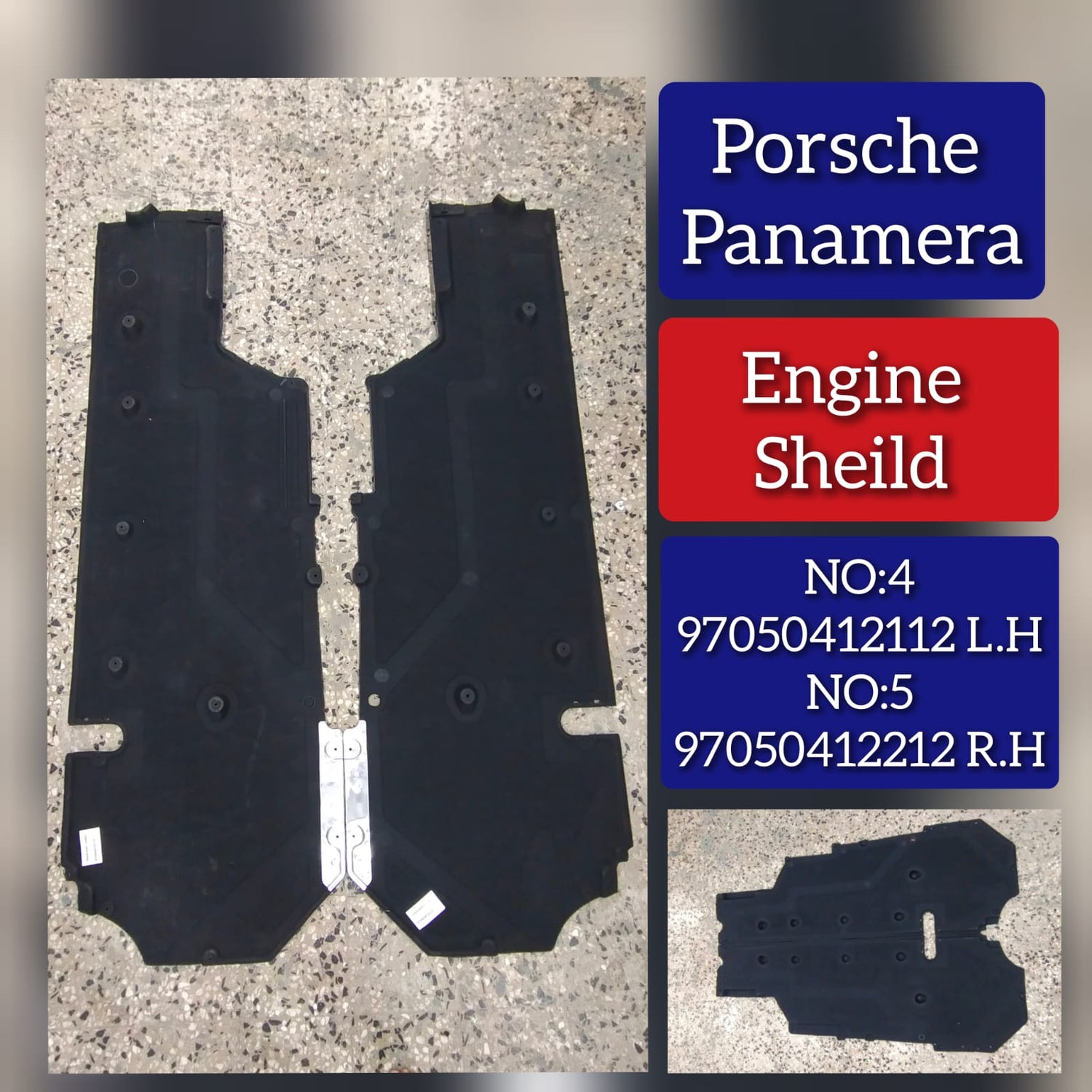Floor Pan Splash Shield Front Right 97050412212 Compatible with Porsche Panamera Tag No.5