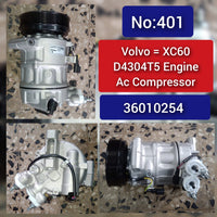 AC Compressor 36010254 31332528 31404446 31469968 31469969 36002152 36011277 P31369335 P31404446 Compatible With VOLVO S60 II (134) & XC60 I SUV (156)
