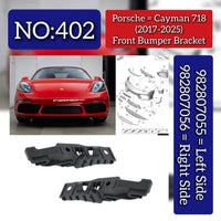 Front Bumper Bracket Set Right 982807056 & Left 982807055 Compatible With Porsche Cayman 718 (2017-2025) Tag No.402