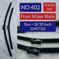 Front Wiper Blade Set (26'20 Inch) 31457761 31250287 31253013 31333386 31457756 Compatible with VOLVO XC60 I SUV (156) Tag No.402