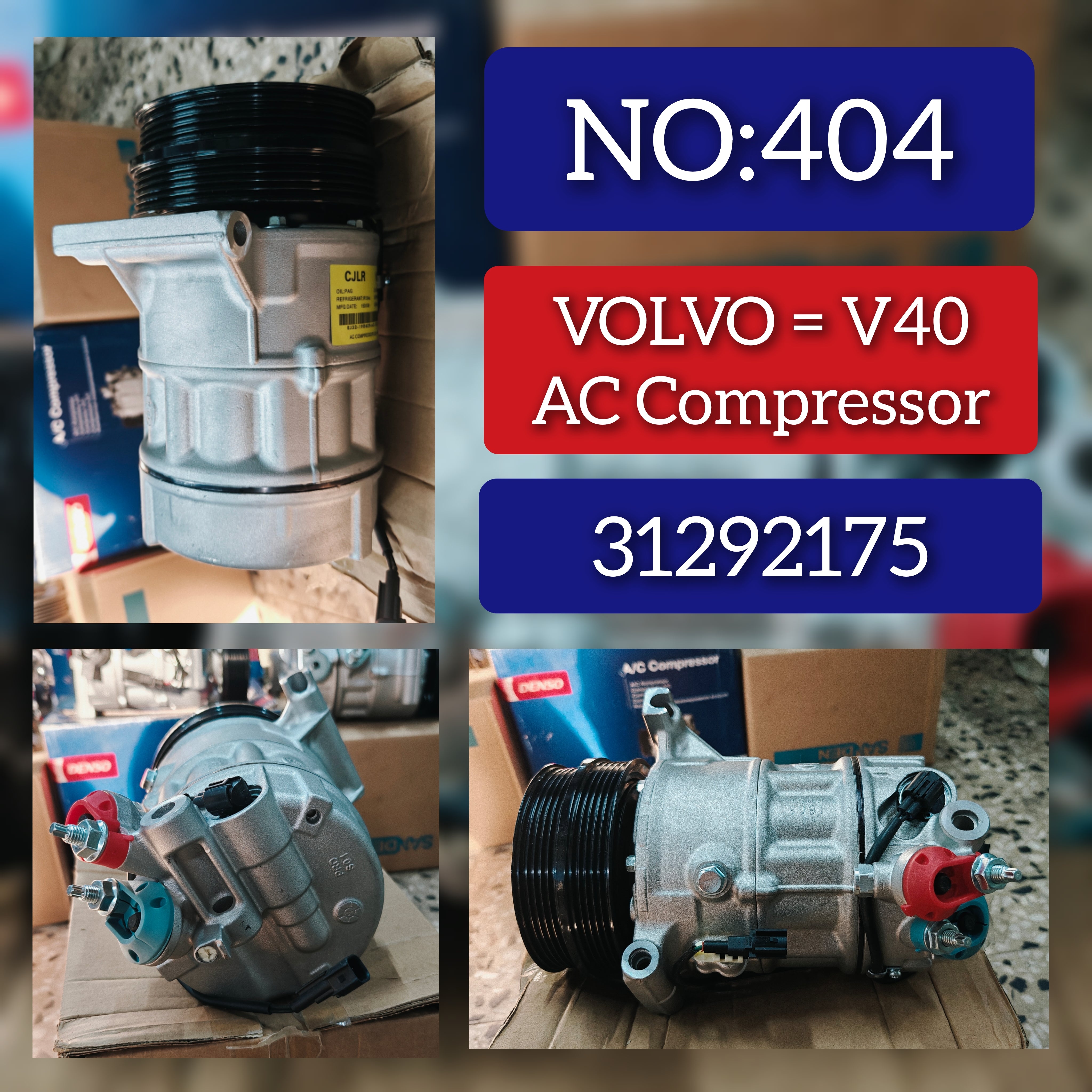 AC Compressor 31292175 Compatible With VOLVO V40 Hatchback (525)
