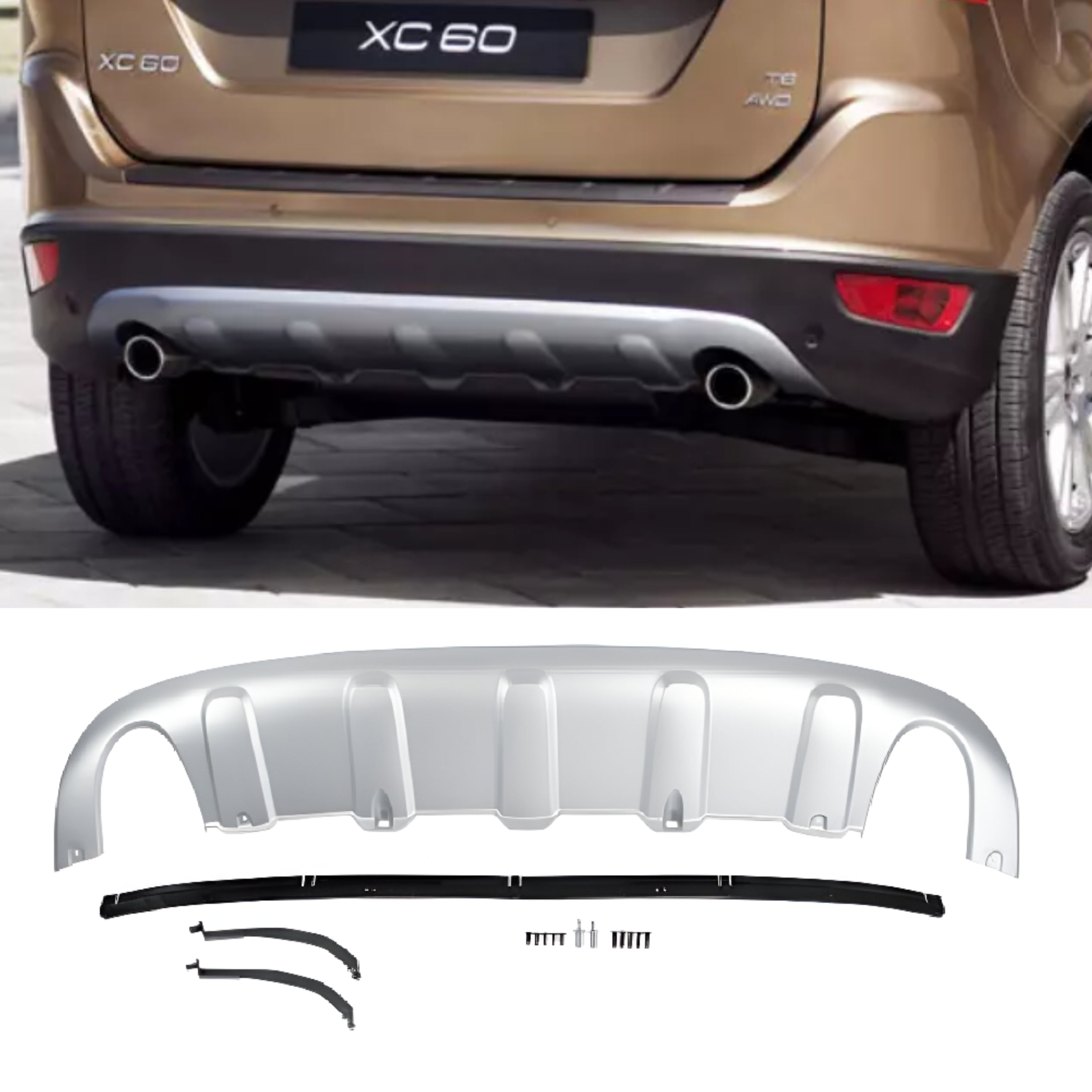 Rear Lower Bumper Spoiler 30764994  Compatible With VOLVO XC60 (2010-2013) Tag No.409
