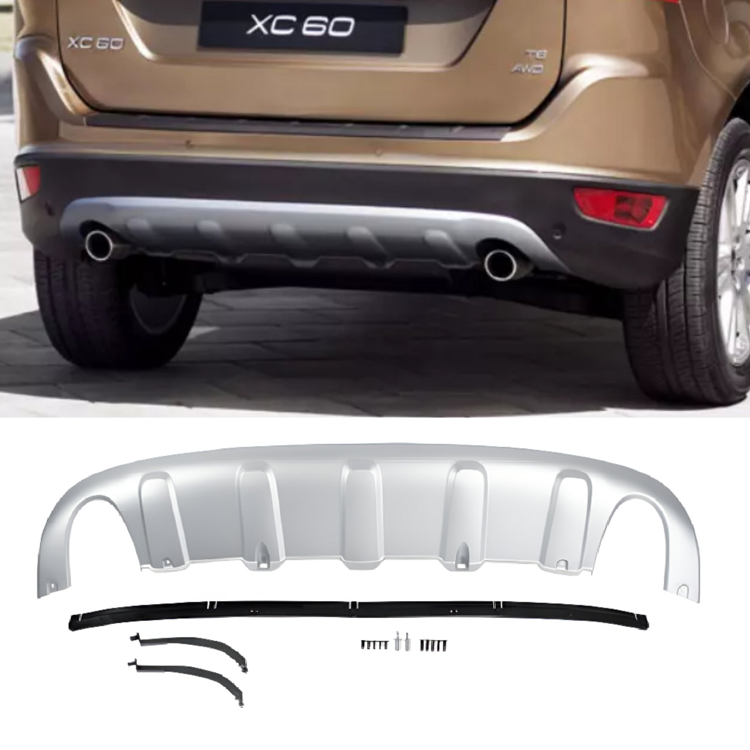 Rear Lower Bumper Spoiler 30764994  Compatible With VOLVO XC60 (2010-2013) Tag No.409