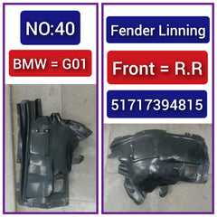 Rear Right Fender Liner 51717394815 Compatible With BMW X3 G01, F97 Tag-FE-40
