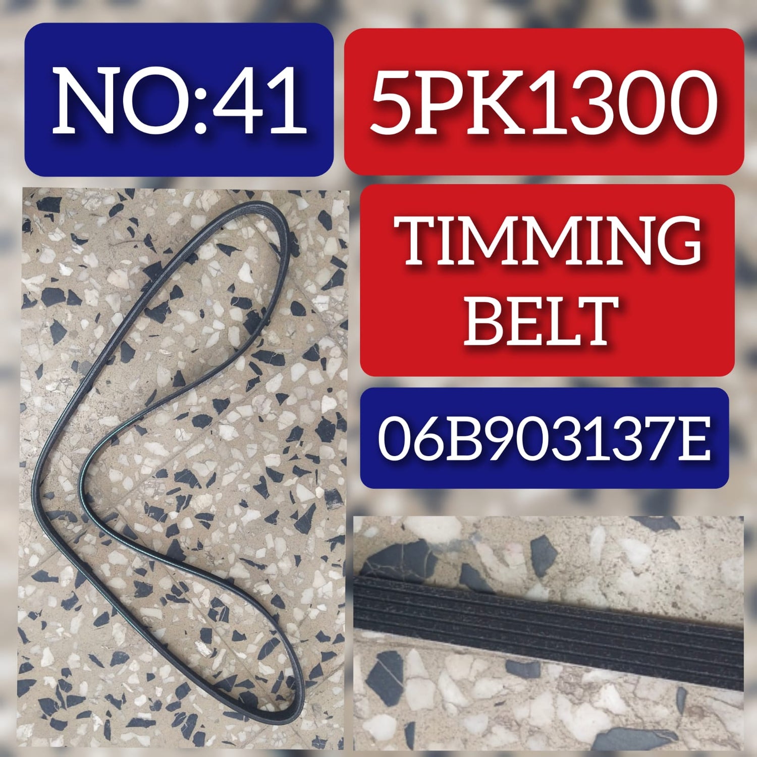 Belt 5PK1300 06B903137E 058903137C  Compatible With AUDI Tag-BEL-41