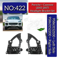 Headlight Bracket Set Right 95863152200 & Left 95863152100 Compatible With Porsche Cayenne (2015-2017) Tag No.422