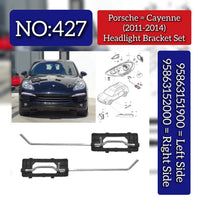 Headlight Bracket Set Right 95863152000 & Left 95863151900 Compatible With Porsche Cayenne (2011-2014) Tag No.427