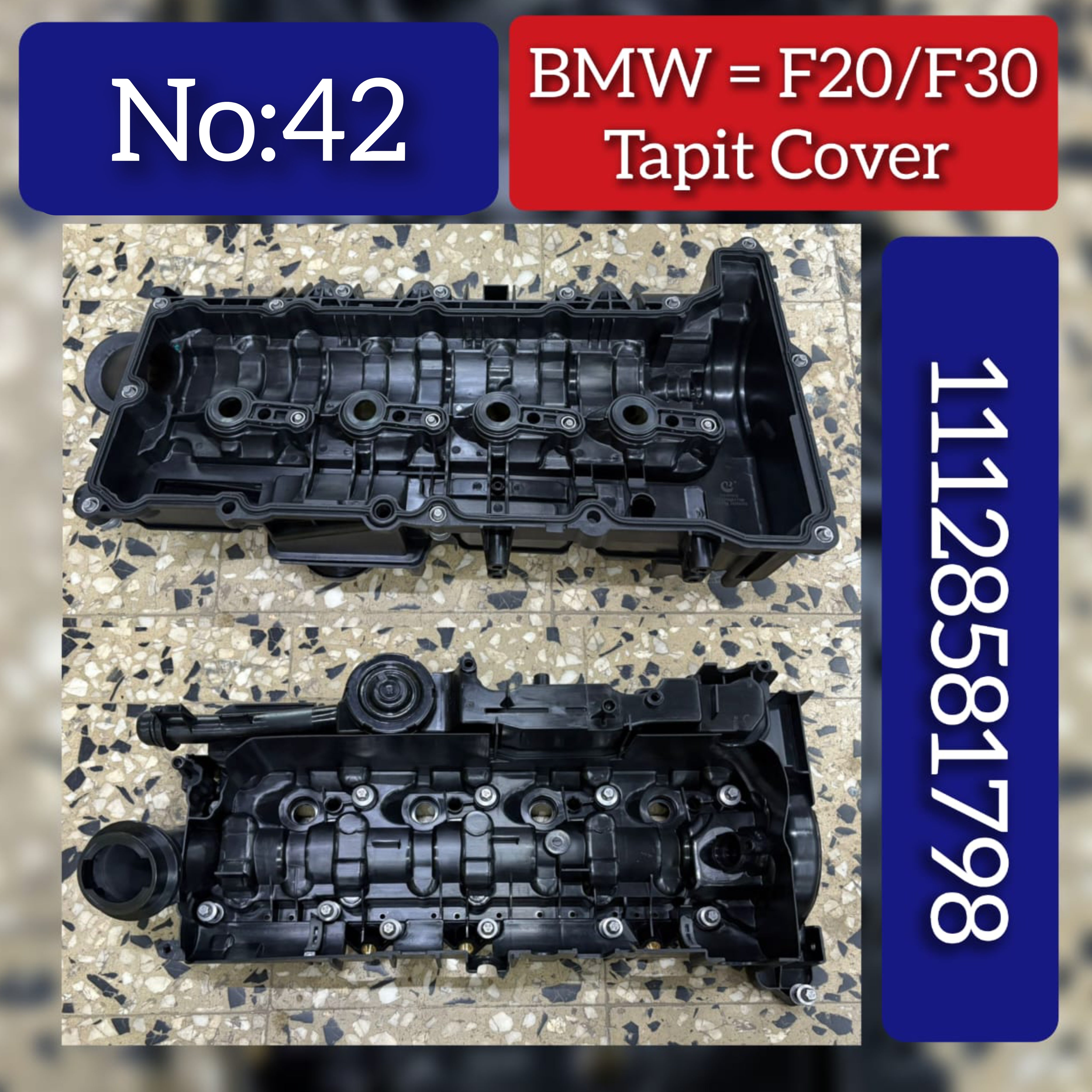 Tapit Cover 11128581798 & 11128513755 Compatible With BMW 1 (F21) 3 (F30, F80) 3 Gran Turismo (F34) 5 (F10) Tag No.37