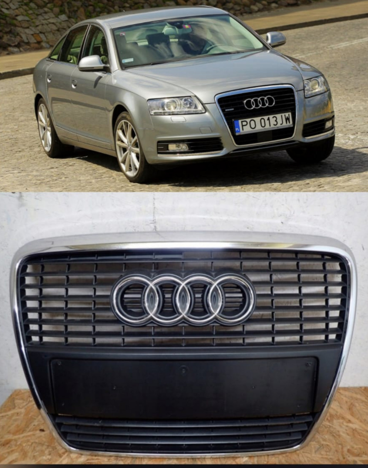 Show Grill Compatible With Audi A6 C6(2004-11) Original S-Line Black Tag 42