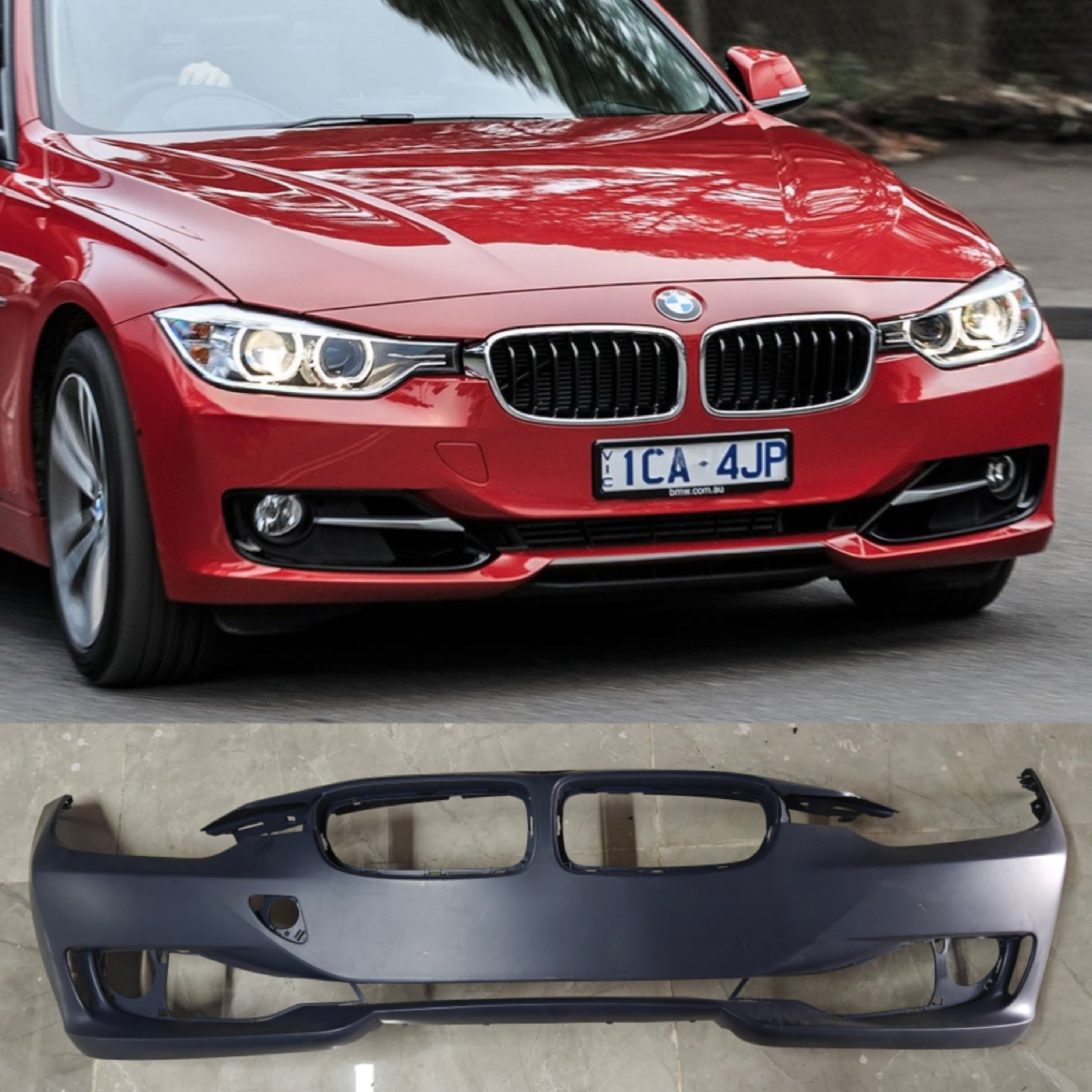 Front Bumper Without Hole 51117293022 Compatible With BMW 3 Series F30 (2012-2015) Tag No.431B