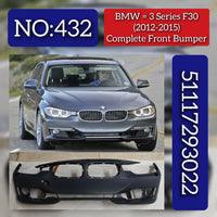 Complete Front Bumper 51117293022 Compatible With BMW 3 Series F30 (2012-2015) Tag No.432