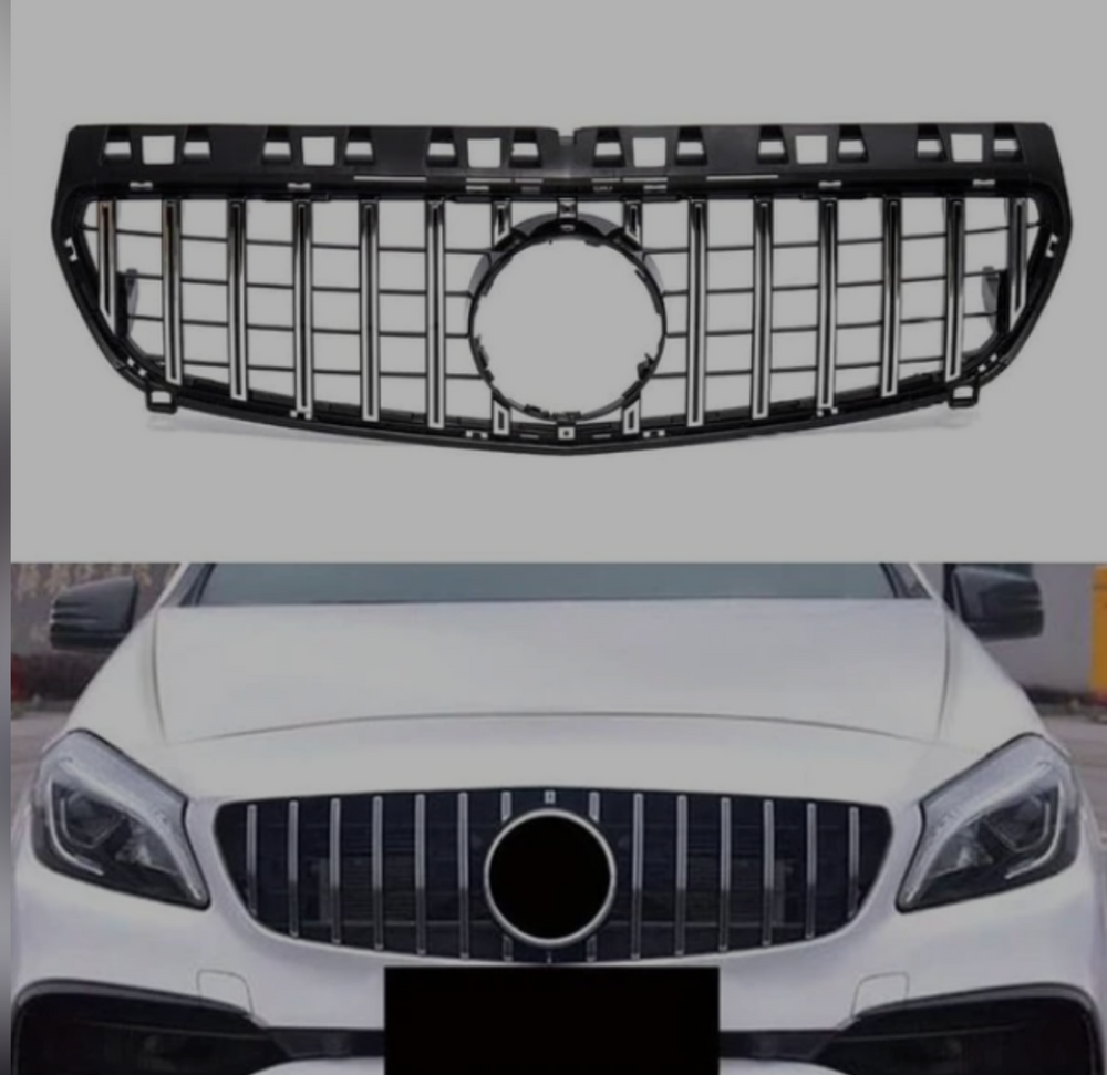 GTR Silver Show Grill  Compatible With  Mercedes  Benz A-Class W176 (2012-2016) Tag 23