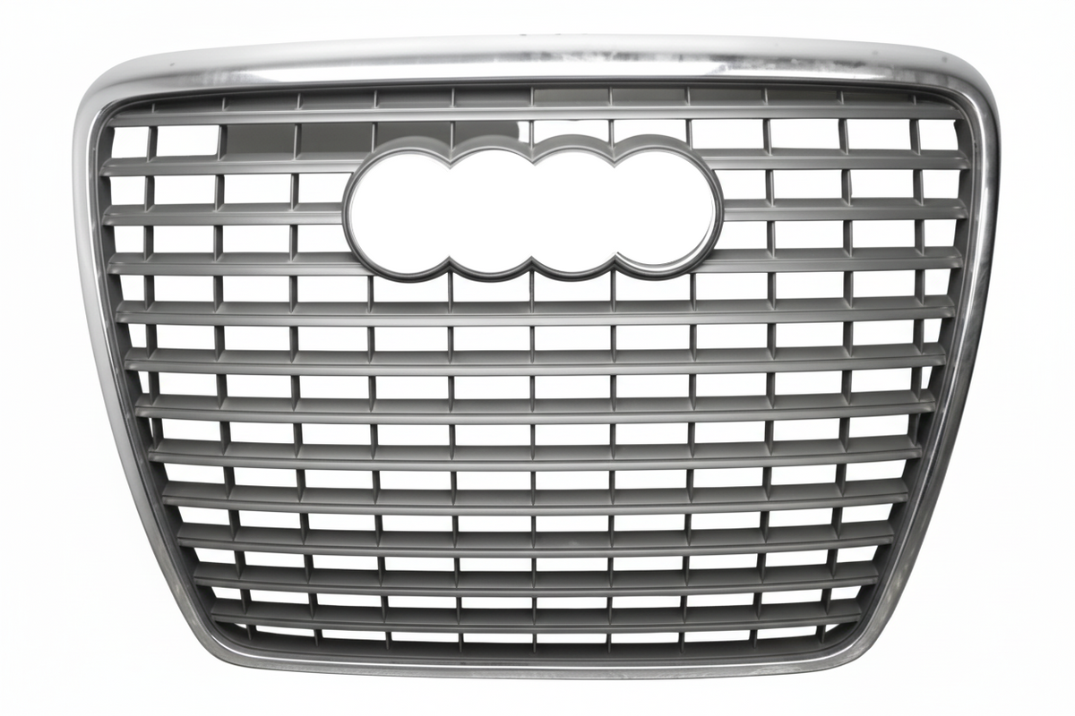 Show Grill Compatible With Audi A6 C6(2004-11) S-Line Silver Chrome (Without Number Plate) Tag 43
