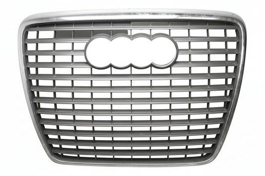 Show Grill Compatible With Audi A6 C6(2004-11) S-Line Silver Chrome (Without Number Plate) Tag 43