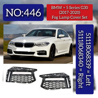 Fog Lamp Cover Left 51118068339 & Right 51118068340 & Fog Lamp Chrome Left 51118064979 & Right 51118064980 Compatible With BMW 5 series G38 (2018-2020)