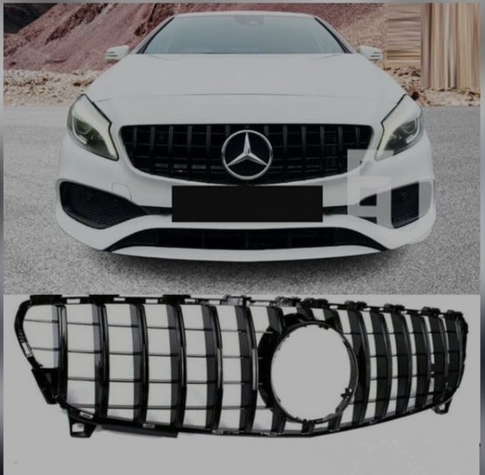 GTR Black Show Grill Compatible With  Mercedes  Benz A-Class W176  (2012-2016) Tag 24