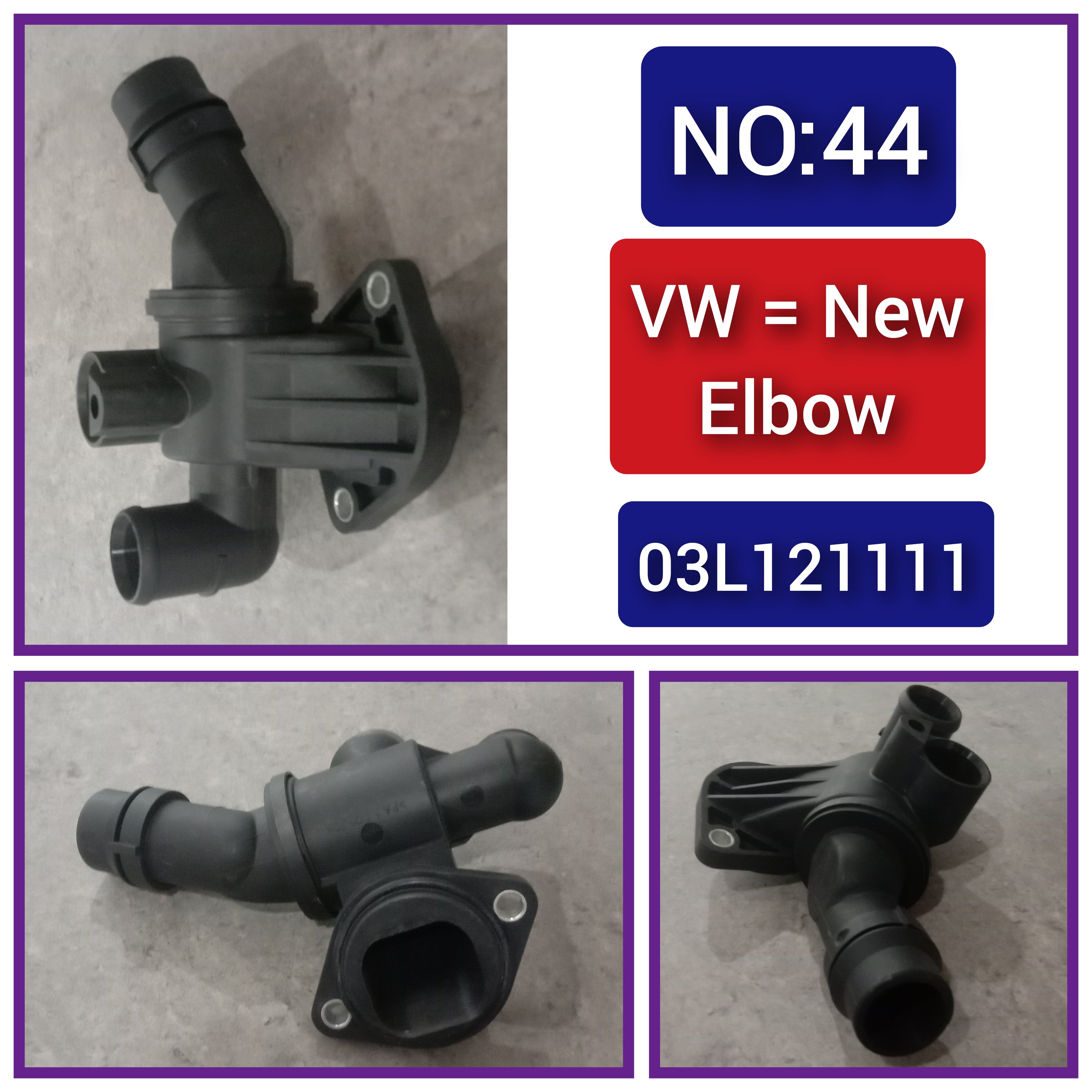 Elbow (Thermostat) 03L121111AE Compatible With  Volkswagen  JETTA IV (162)  Tag No.44
