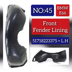 Front Left fender Liner 51718223375 Compatible With BMW 7 Series E66