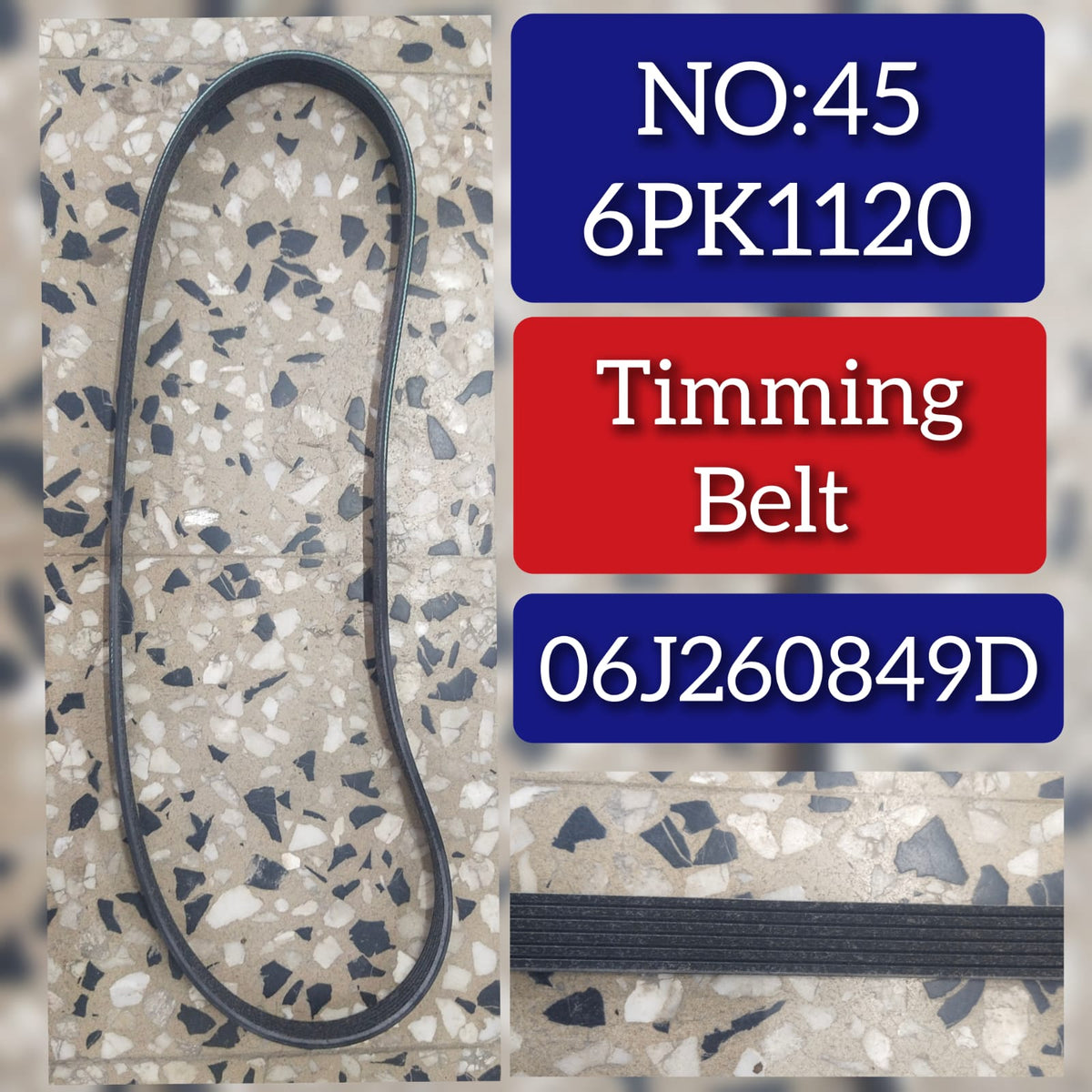Timing Belt 6PK1120 Compatible With Audi TT (8J3) & Skoda Octavia I (1U2) Tag-BEL-45