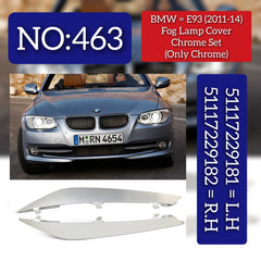 Fog Lamp Chrome Right 51117229182 & Left 51117229181 Compatible With BMW 3-Series E93 2011-14