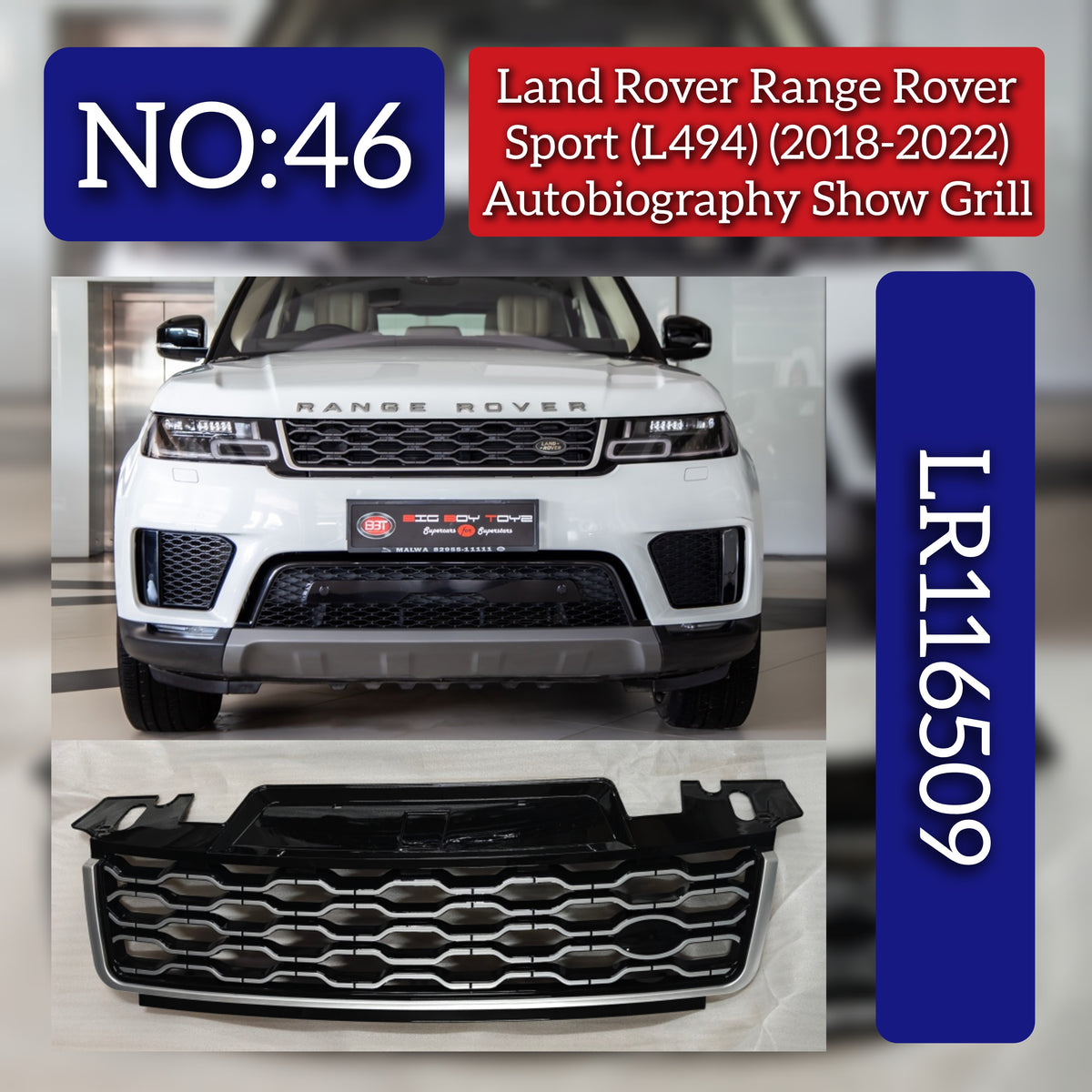 Autobiography Show Grill LR116509 Compatible With Range Rover Sport - L494 (2018-2022) Tag No.46