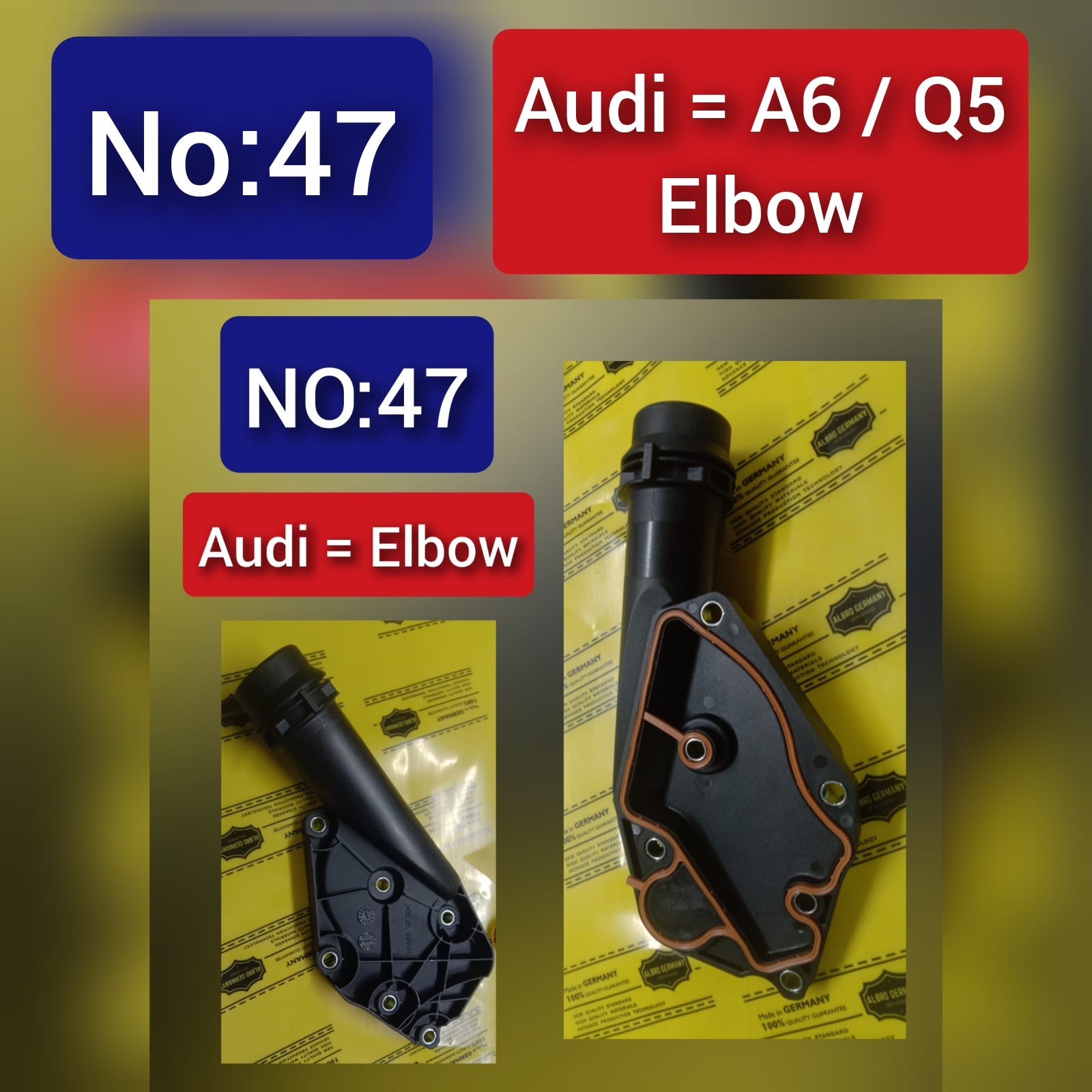 Elbow (Thermostat) 06E121168 06E121161R 06E121168B For AUDI A4 A6 Tag-E-47