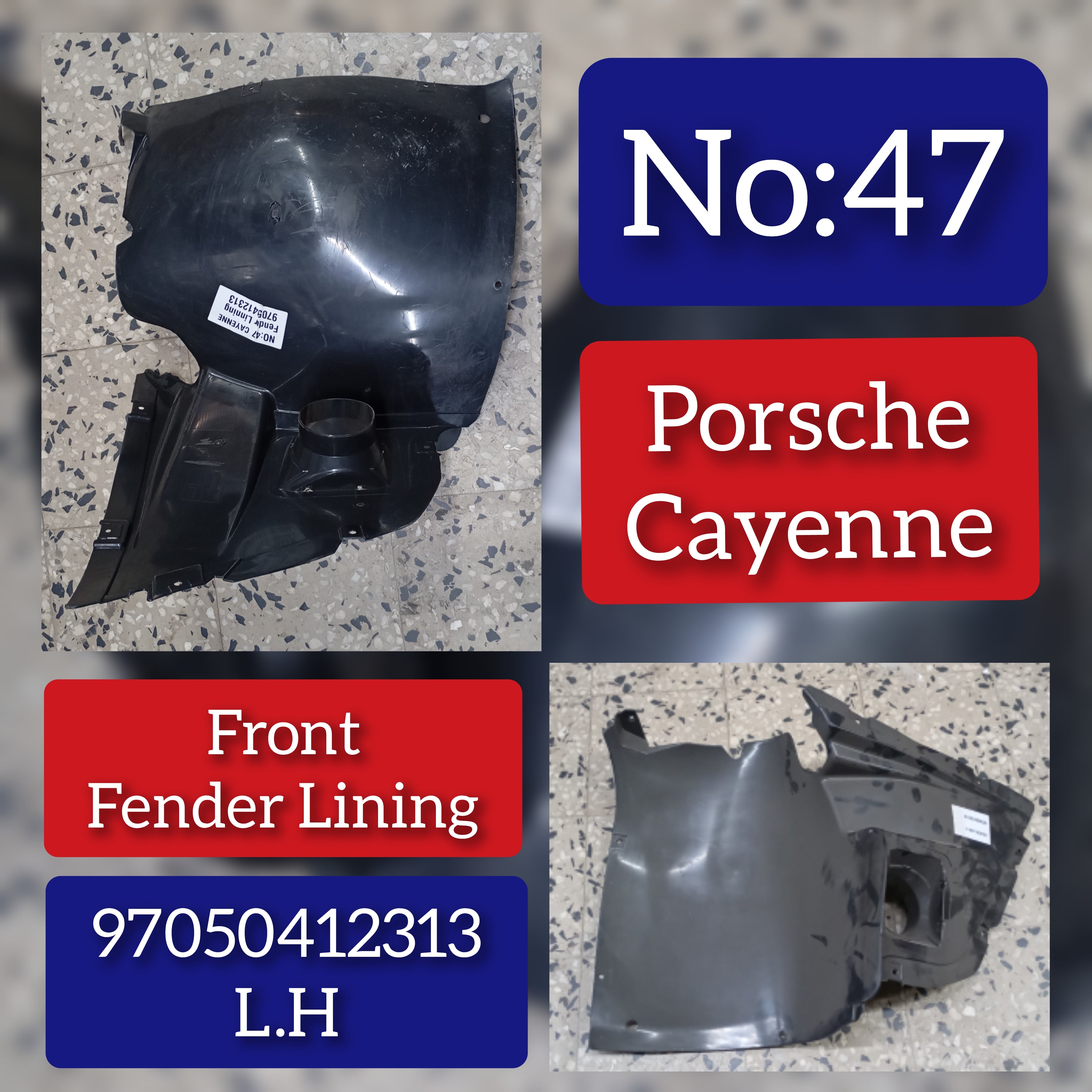 Front Left Fender Liner 97050412313 97050412320 97050412308  Compatible With PORSCHE CAYENNE Tag-FEA-47