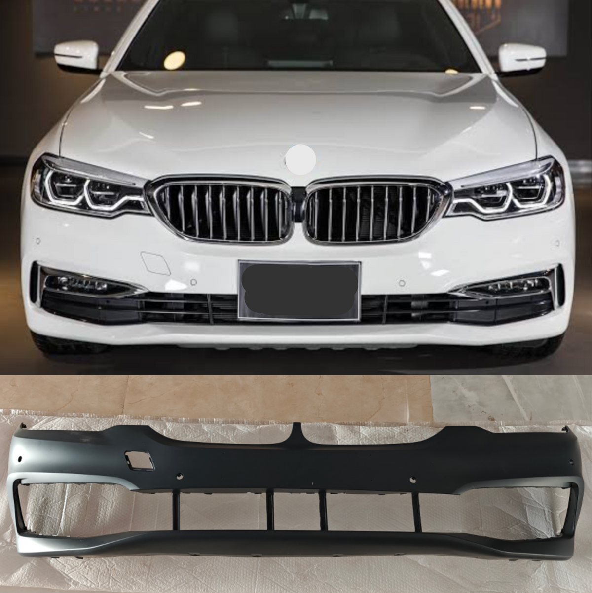 Front Bumper With 6 Senson Hole 51117427440 Compatible With BMW 5 Series (G30) (2016-2020) Tag No.481B