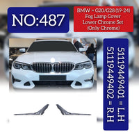 Fog Lamp Chrome Left 51119449401 & Right 51119449402 Compatibe With BMW 3 Series G20 G28 Tag.NO 487
