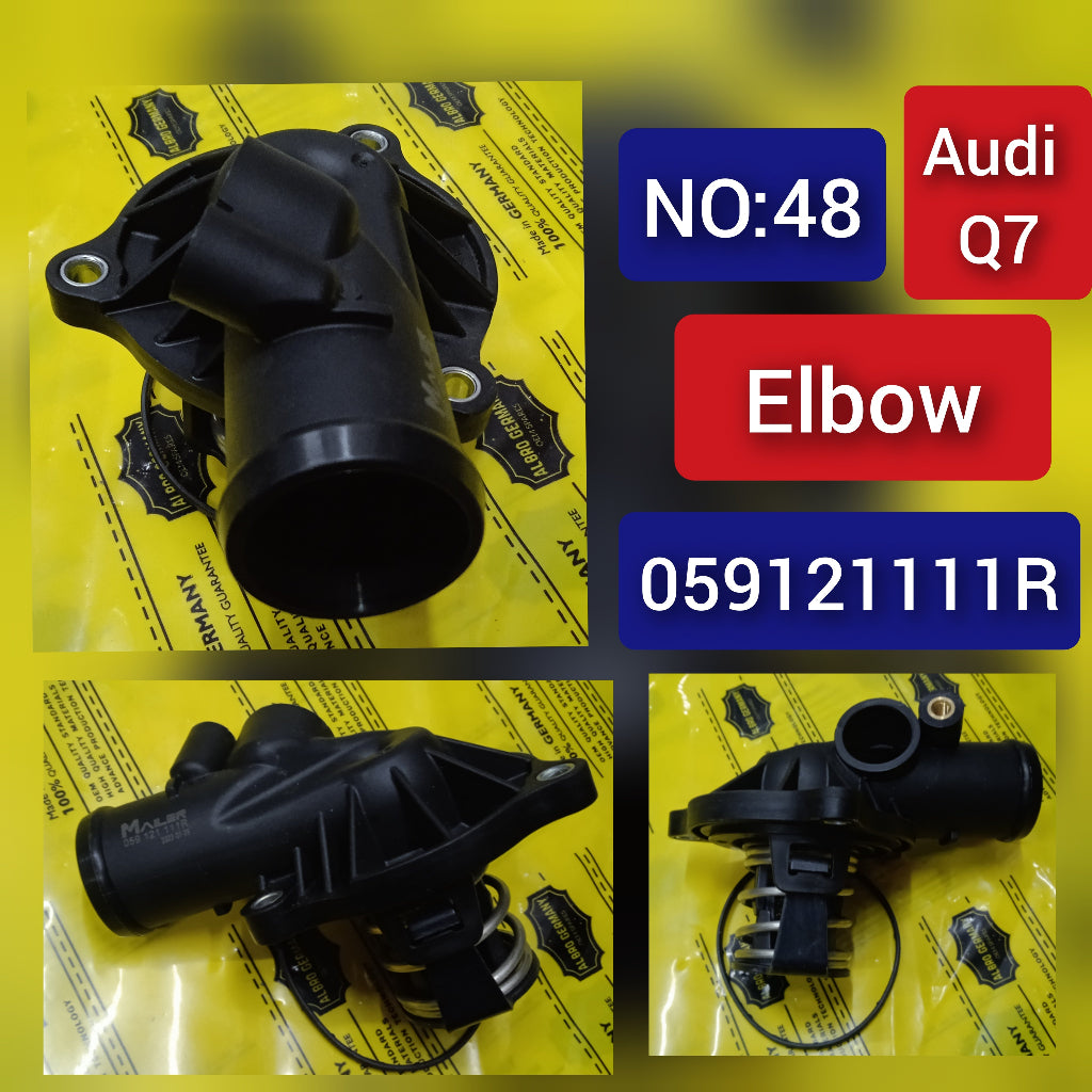 Elbow (Thermostat) 059121111R Compatible With AUDI A4 Q7 Tag-E-48