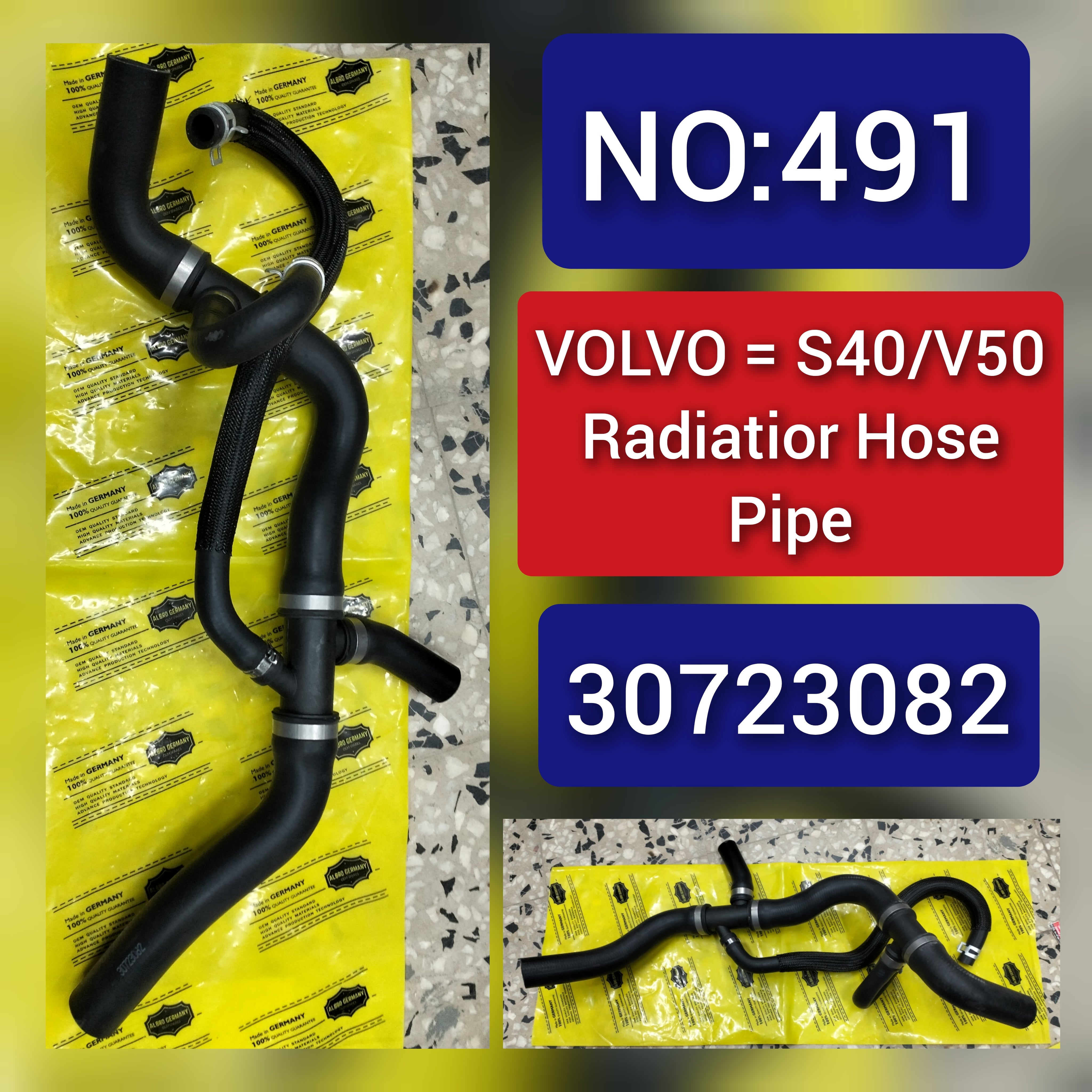 Radiator Coolant Hose Upper 30723082  For VOLVO S40 & V50 Tag-H-491